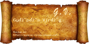 Gyöpös Virág névjegykártya