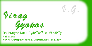 virag gyopos business card